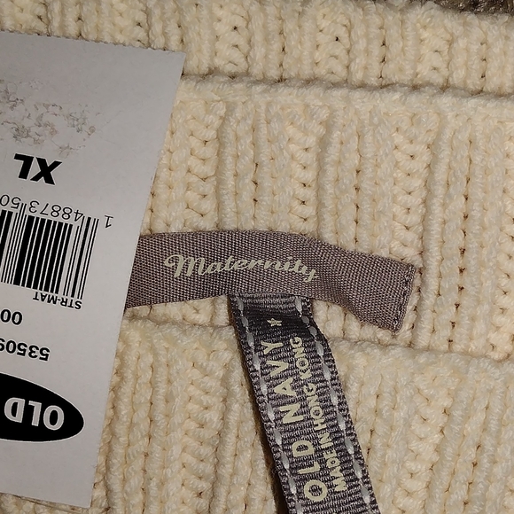 🆕️Old Navy Olive Green & Cream colored Long Line Knit Sweater Sz. XL. NWT - Picture 5 of 5